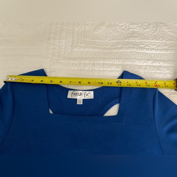 FRESH FX, CERULEAN BLUE CAUSAL DRESS SIZE: M - Picture 5 of 13
